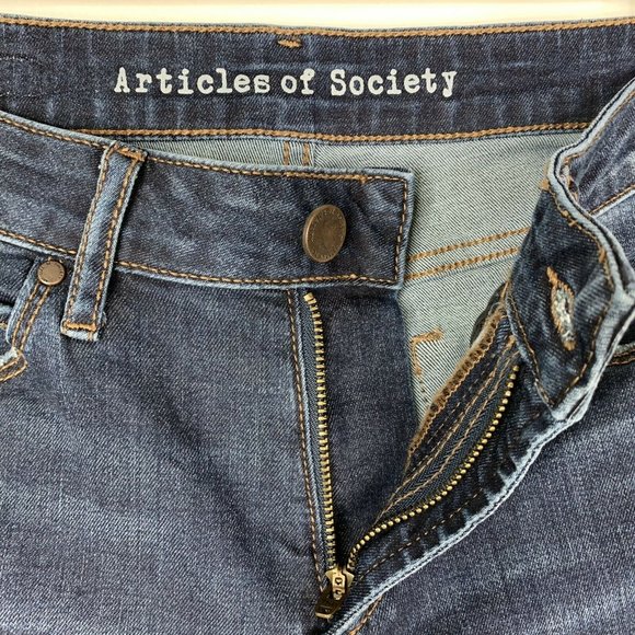 Articles of Society Denim Jeans Raw Ham Stretch Zi - Picture 9 of 10